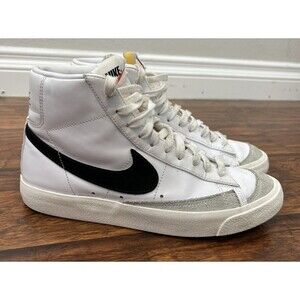 Nike Blazer 77 Mid High Top Sneakers Womens Size 8.5 Retro Vintage Black White
